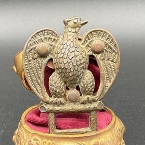 Antique‎ Brass Eagle Buckle Cast Metal Etched Detail Patriotic Americana 3 In